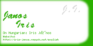 janos iris business card